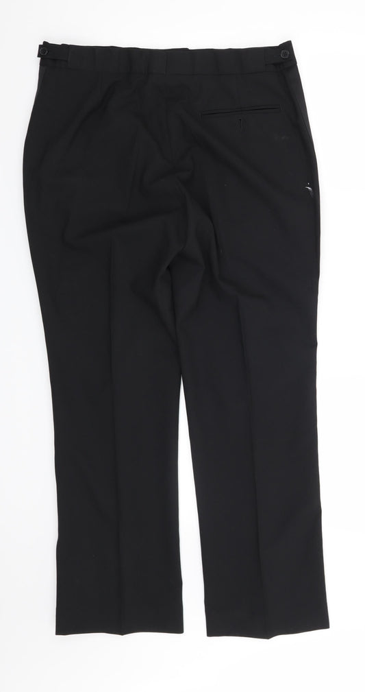 Burton Mens Black Trousers Size 34 in L30 in