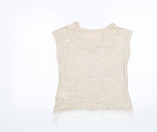Preworn Womens Gold Basic Blouse Size XS