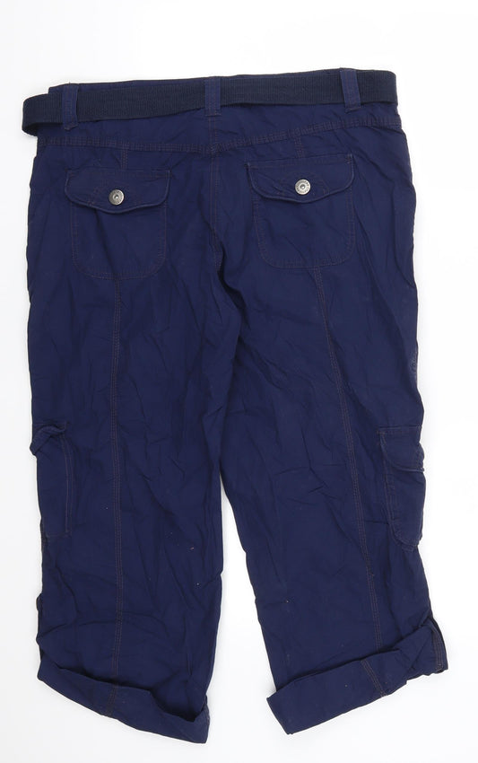 Cherokee Womens Blue Cargo Trousers Size 16 L23 in