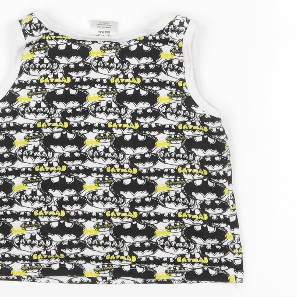 Batman Boys White Basic Tank Size 3-4 Years