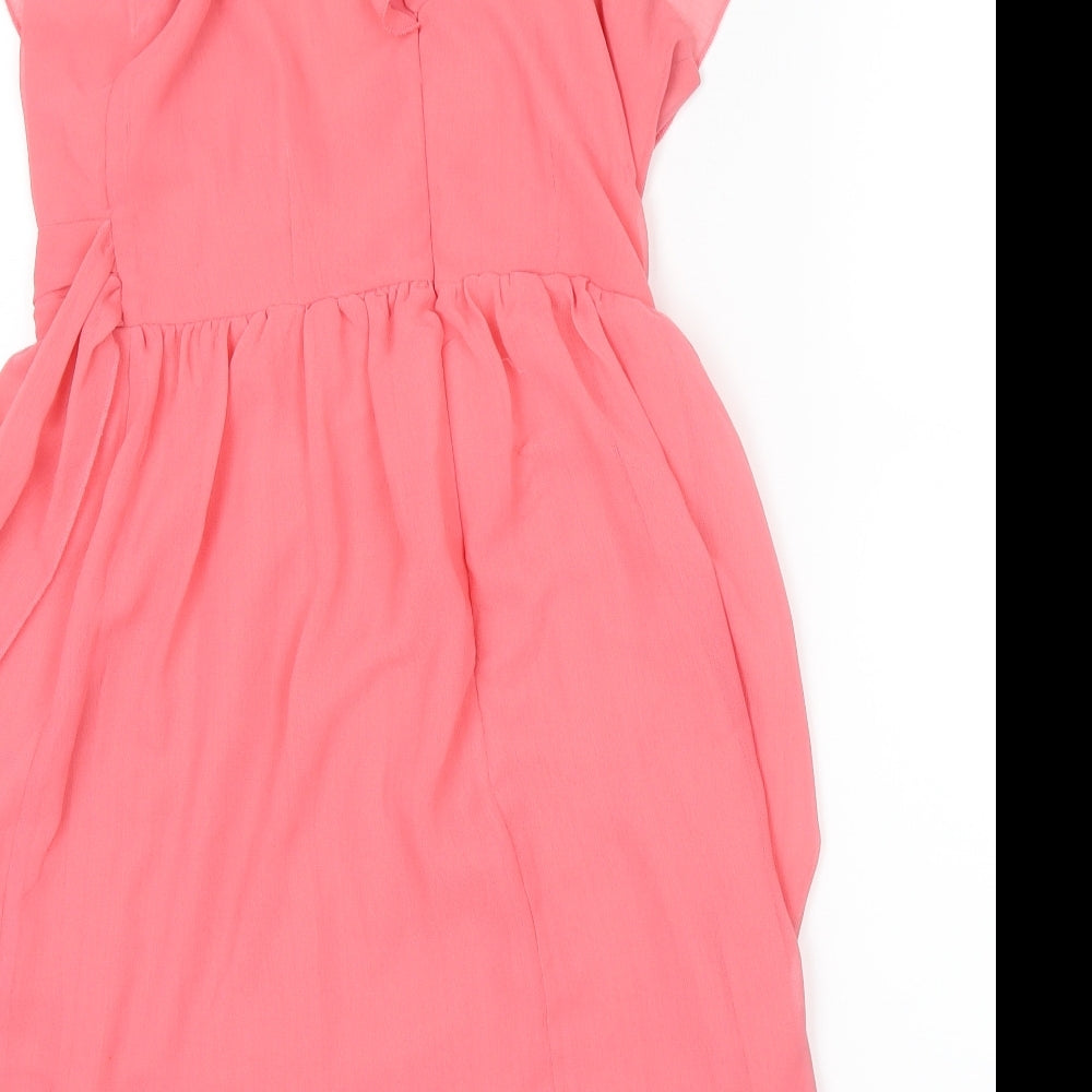 E-vie Womens Pink A-Line Size 8