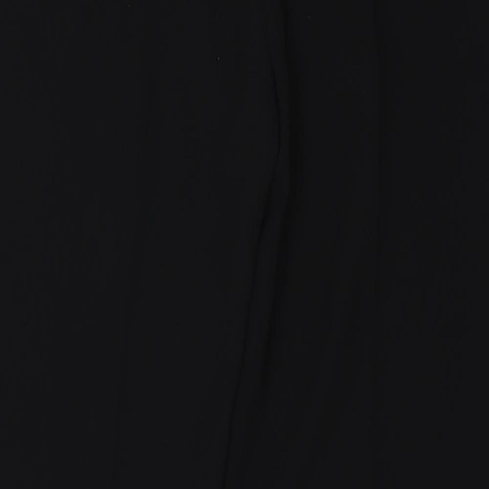 Womens UK Size 12 Preworn Regular Fit Black Trousers