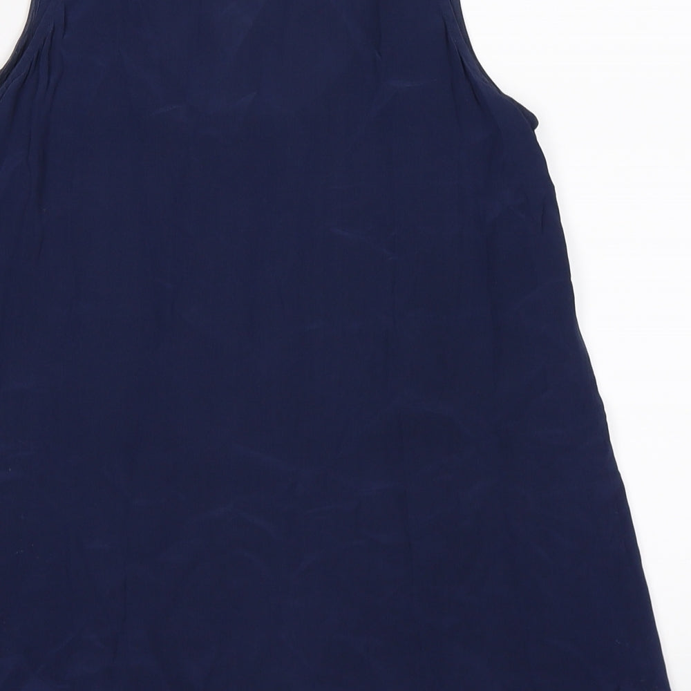 Womens UK Size 10 Topshop Blue Basic Tank