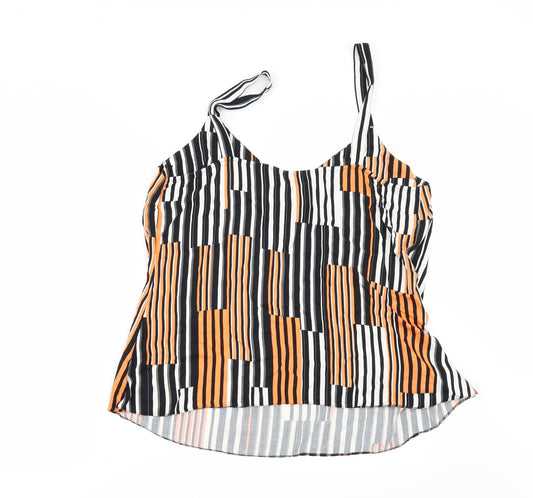 F&F Womens Multicoloured Striped Camisole Blouse Size 14