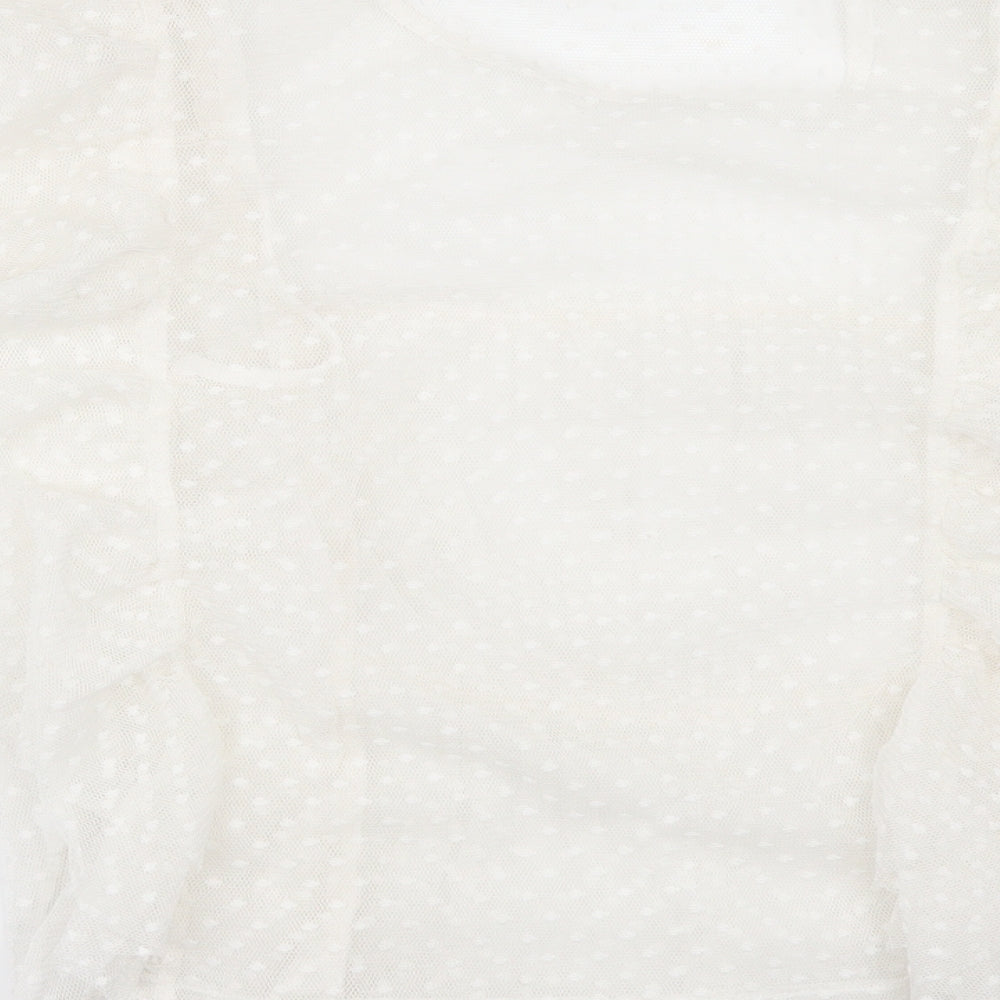 Womens UK Size 12 New Look White Tunic Blouse