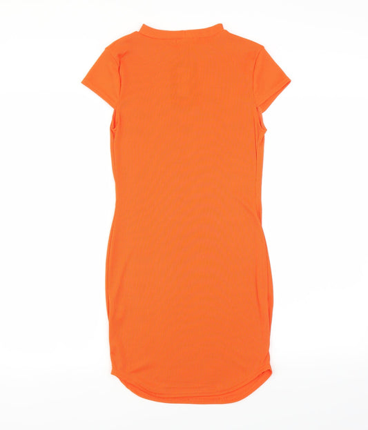 PRETTYLITTLETHING Womens Orange Bodycon Size 10