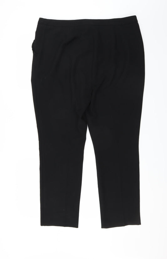 Matalan Womens Black Trousers Size 16 L28 in