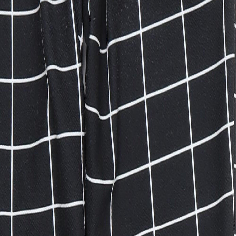 SheIn Womens Black Striped Trousers Size XS L27 in