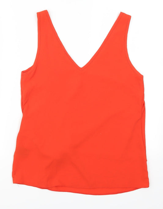 Papaya Womens Red Basic Tank Size 10 - Twist Front