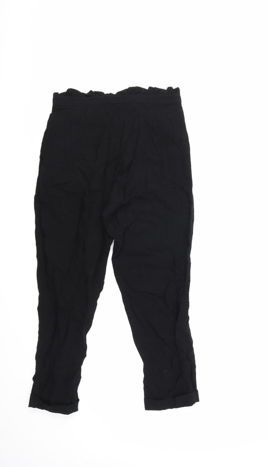 Topshop Womens Black Trousers Size 10 L24 in