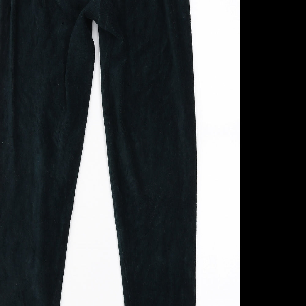 Womens UK Size 14 Marks and Spencer Regular Fit Green Trousers