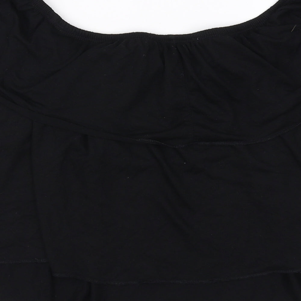 Womens UK Size 6 Topshop Black Basic Blouse