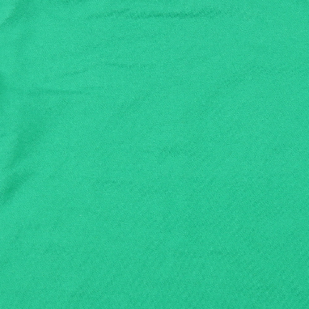 Brand and care label for Papaya women’s green jumper, size M
