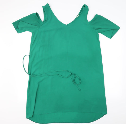 Womens UK Size 14 Papaya Green Basic Blouse