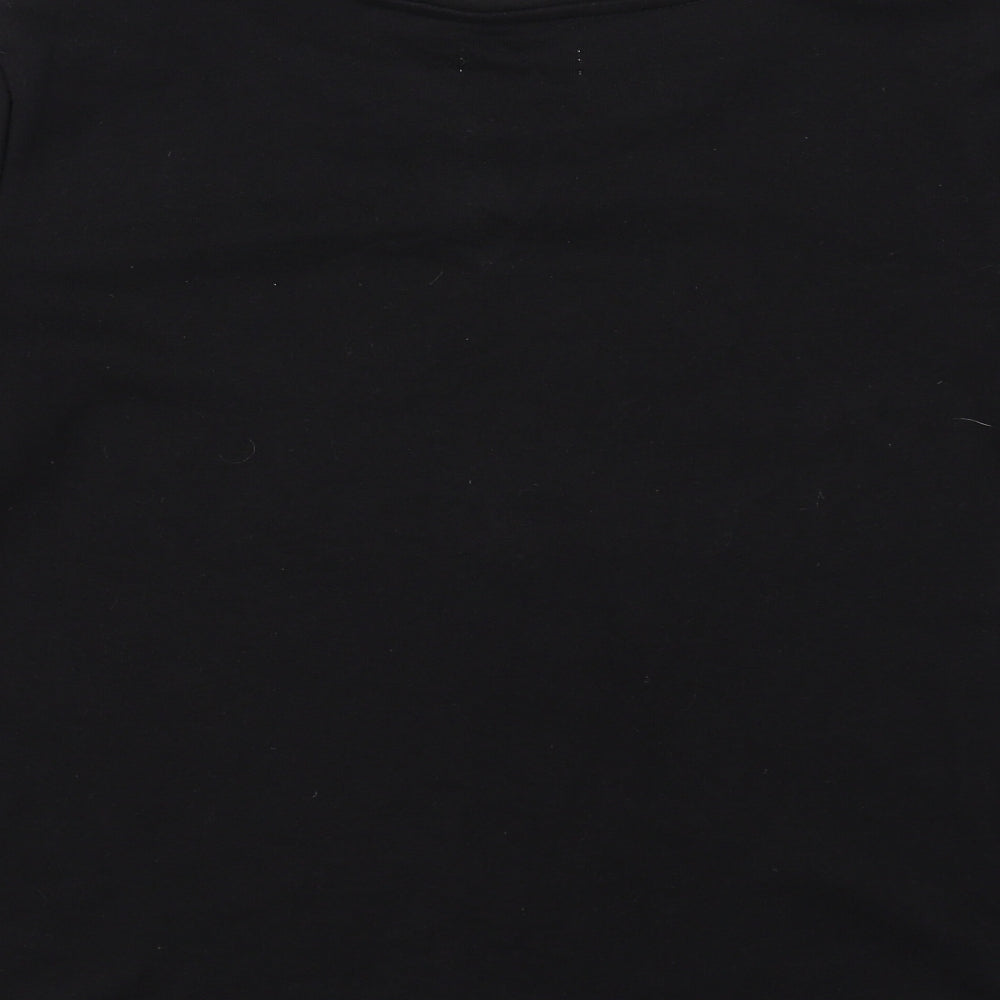 Brand and care label for Papaya women’s black jumper, size M