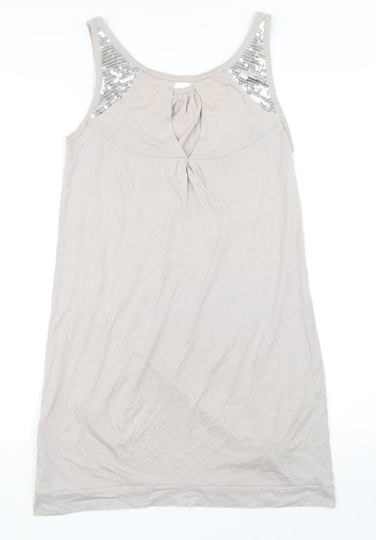 Oasis Womens Grey Tank Dress Size S