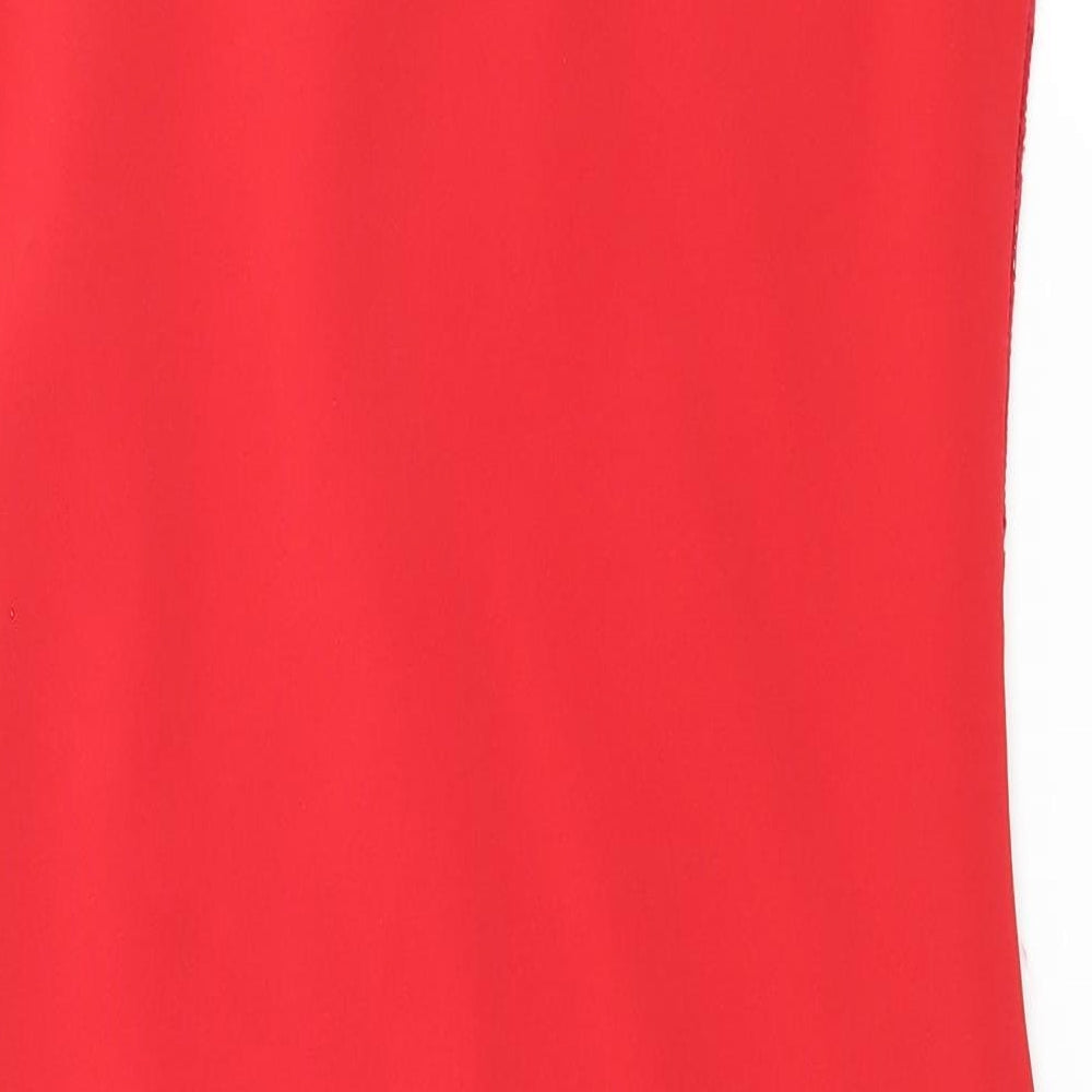 Boohoo Womens Red Jersey Bodycon Size 8