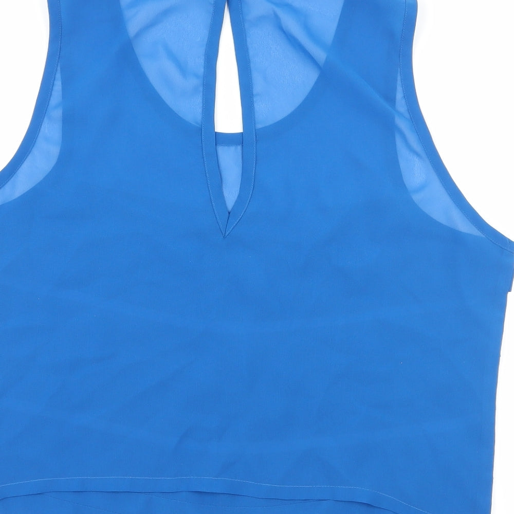 Womens UK Size 12 Innocence Blue Basic Blouse
