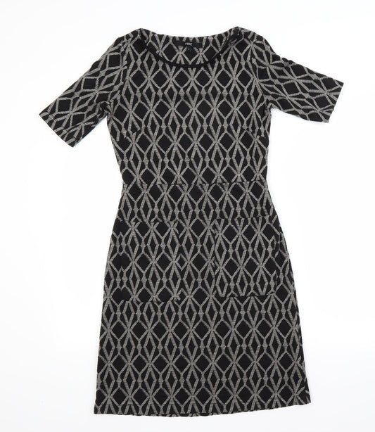 NEXT Womens Grey Argyle/Diamond A-Line Size 6