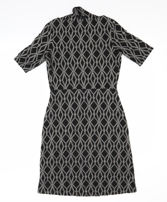 NEXT Womens Grey Argyle/Diamond A-Line Size 6