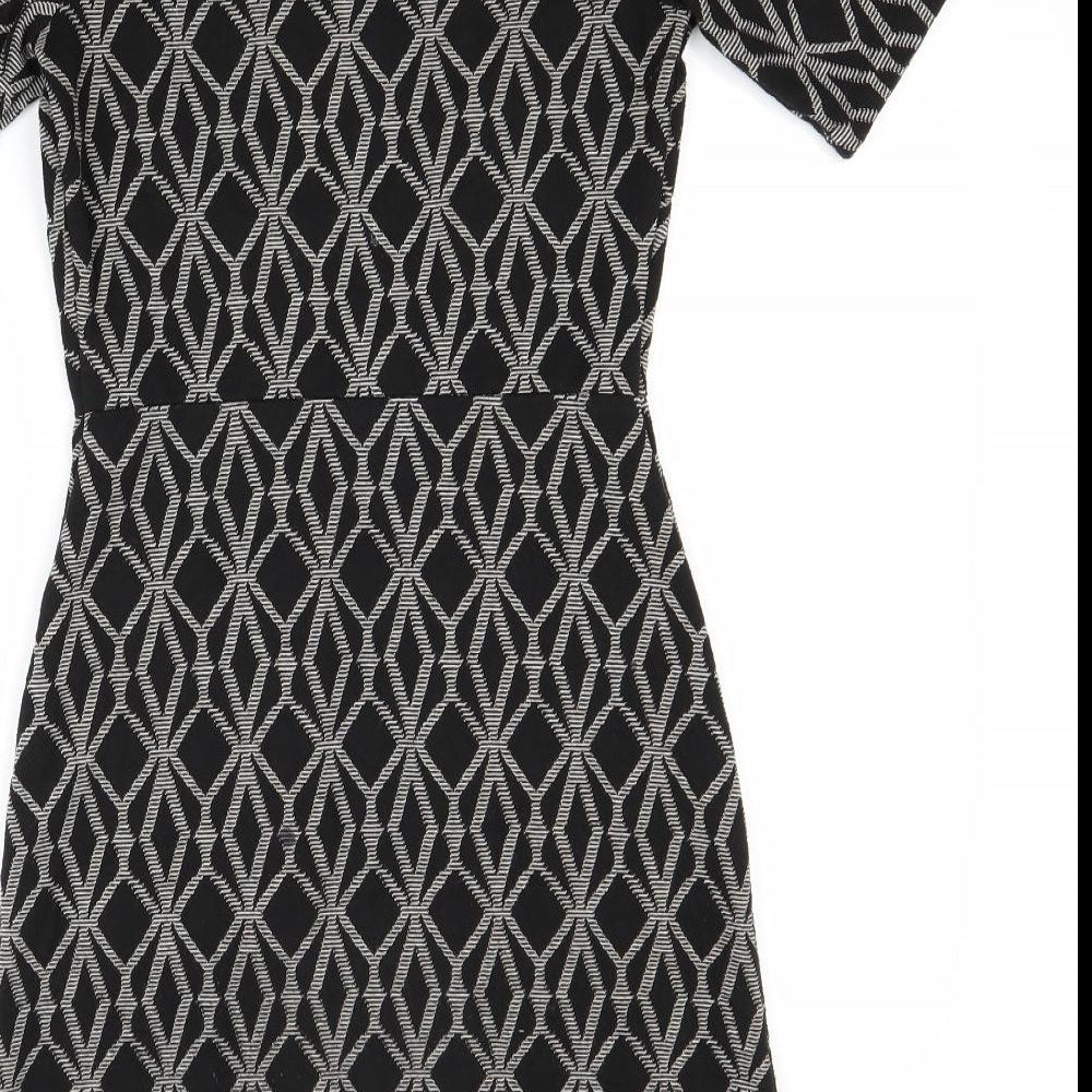 NEXT Womens Grey Argyle/Diamond A-Line Size 6
