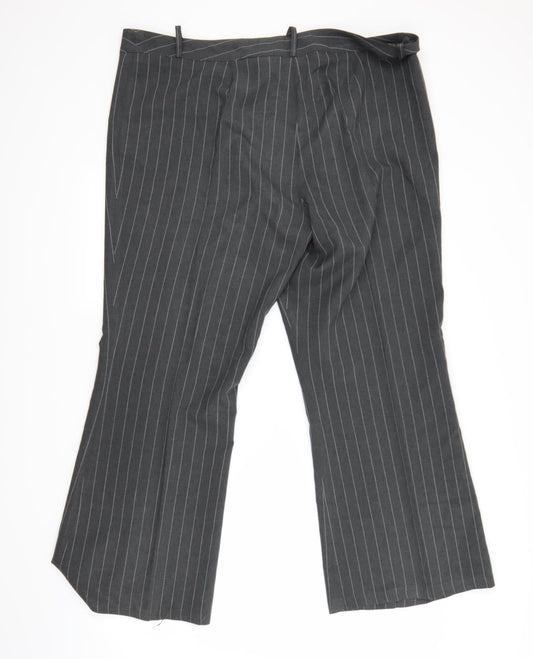 Womens UK Size 20 Preworn Regular Fit Grey Trousers