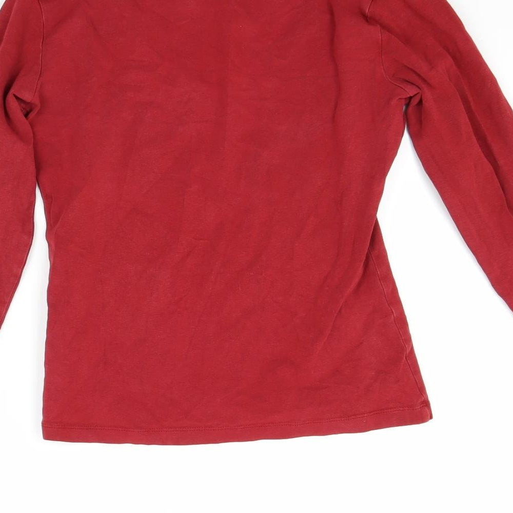 H&M Womens Red Pullover Sweatshirt Size S