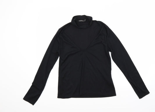Boohoo Womens Black Pullover Jumper Size 10