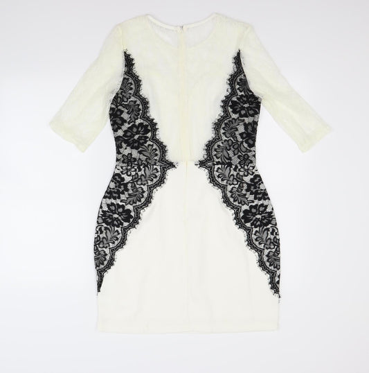 Missguided Womens White A-Line Size 12