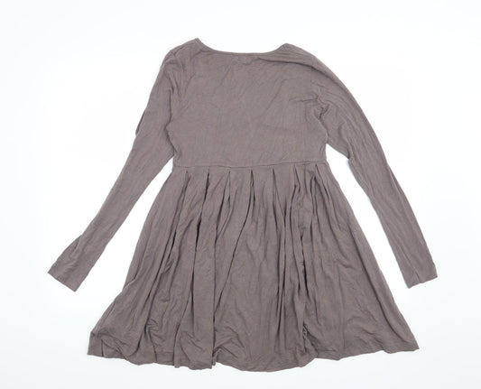 Womens UK Size 10 River Island Grey Basic Blouse