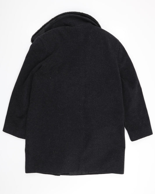 Womens UK Size 14 Klass Black Overcoat