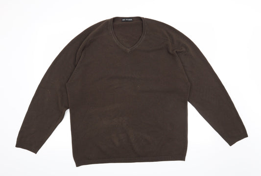 Mens UK Size L Autograph Brown Pullover Jumper