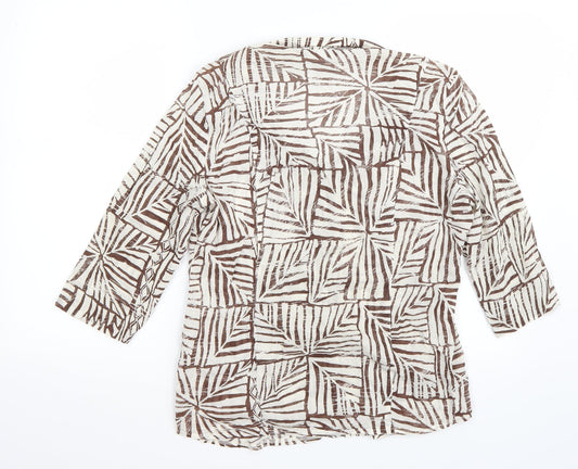 Per Una Womens White Basic Button-Up Size 12