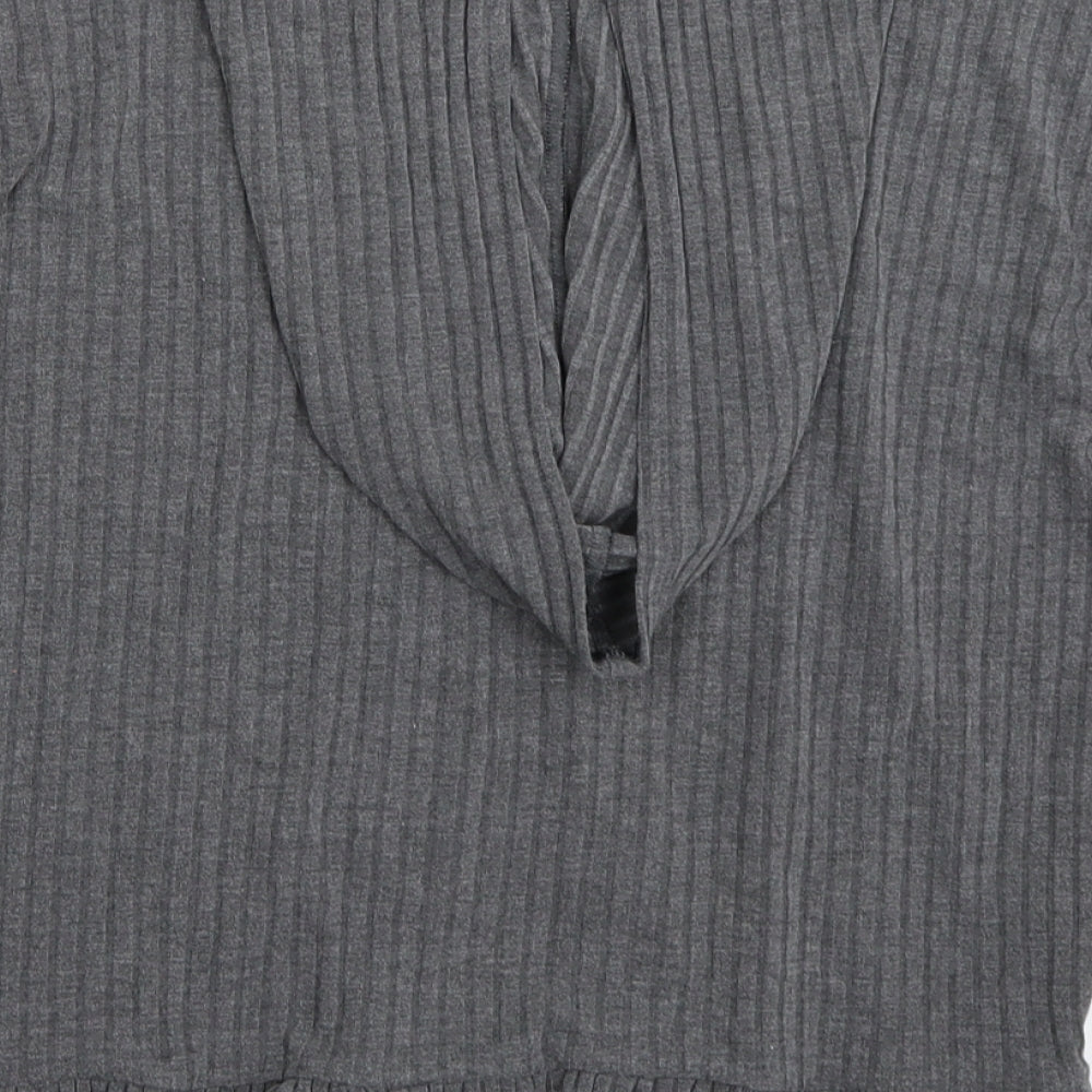 Womens UK Size S Boohoo Grey Pullover Hoodie