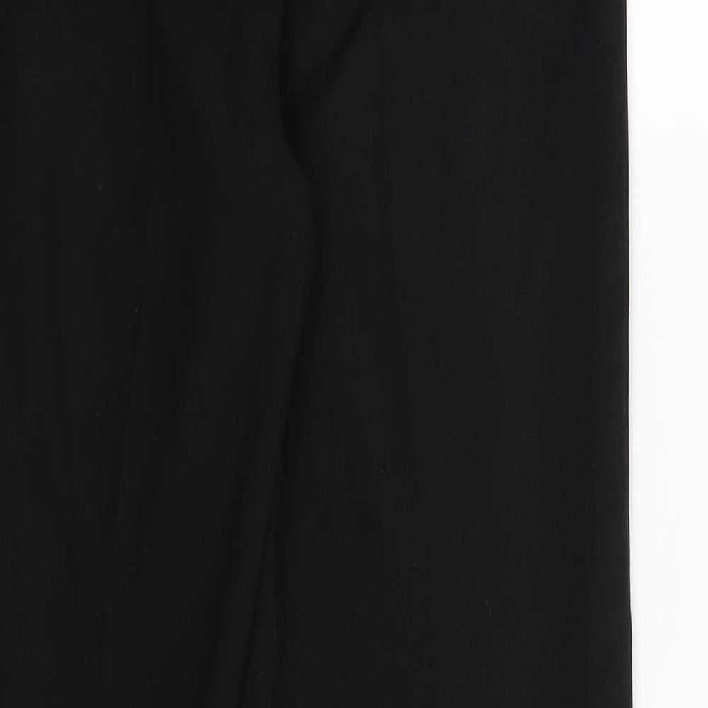 Brand and care label for George women’s black trousers, size UK 8, 27-inch leg