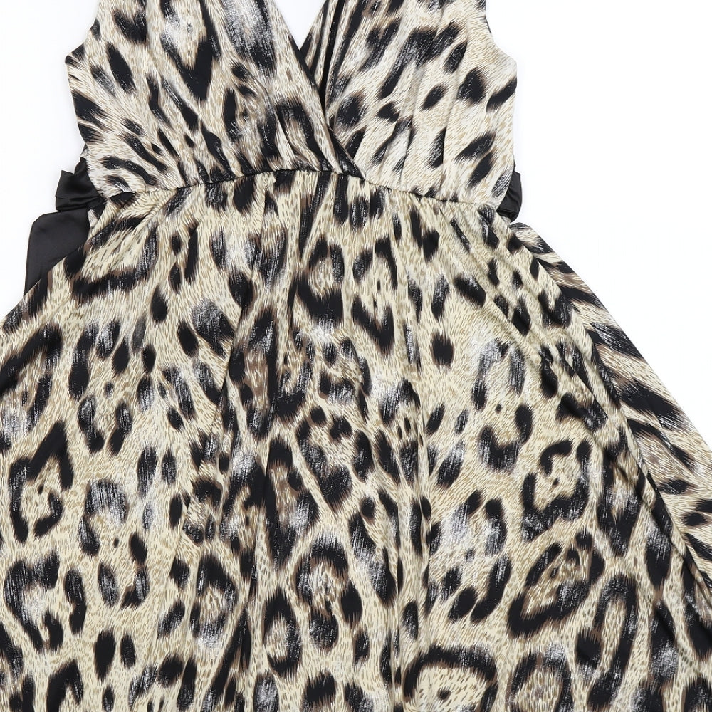 Bay Womens Multicoloured Animal Print Fit & Flare Size 12