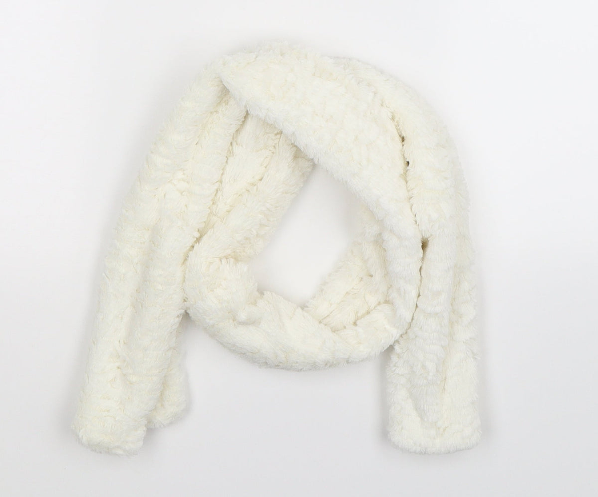 Front view of Preworn women’s white scarf