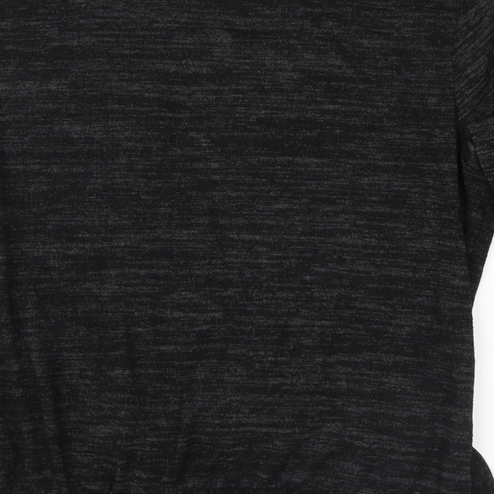 Boohoo Womens Grey Jersey Blouse Size L