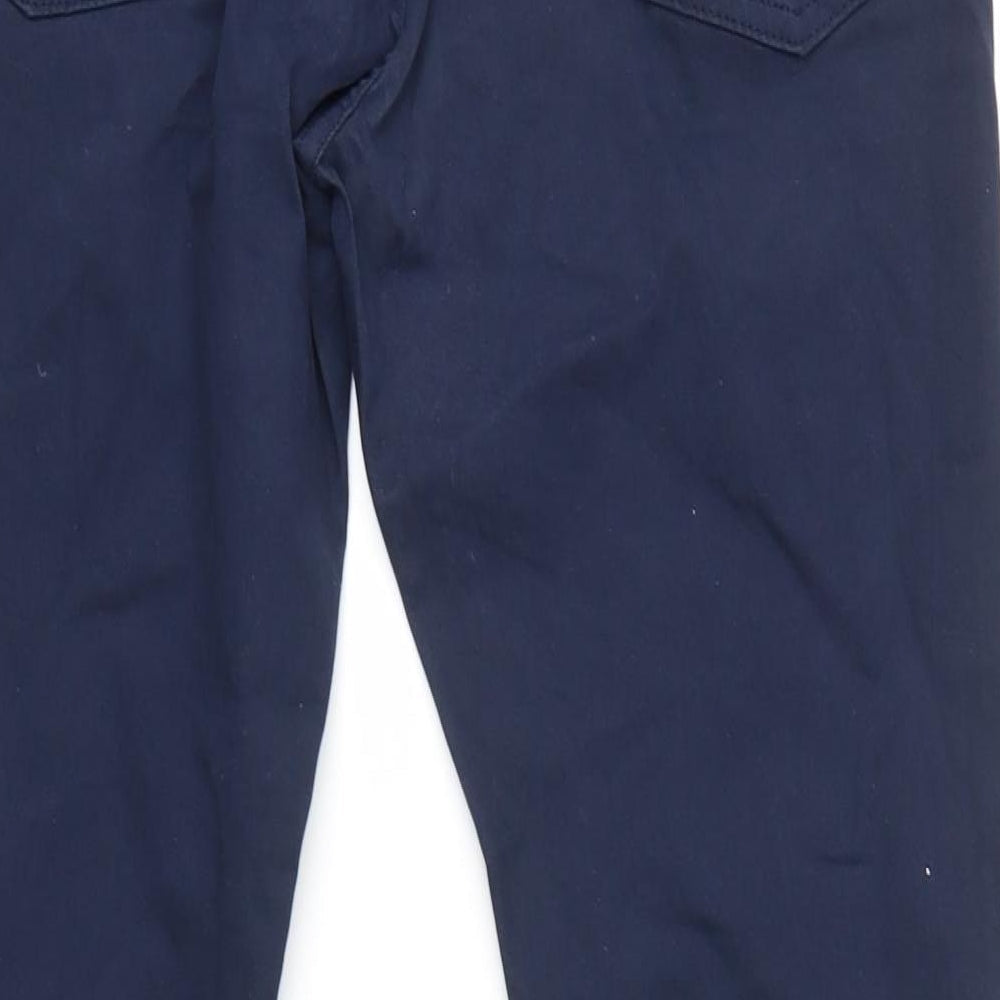 Brand and care label for Marks & Spencer women’s blue skinny jeans, size UK 30, 33-inch leg