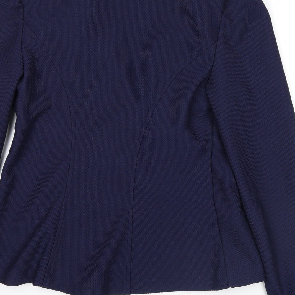 Boohoo Womens Blue Jacket Blazer