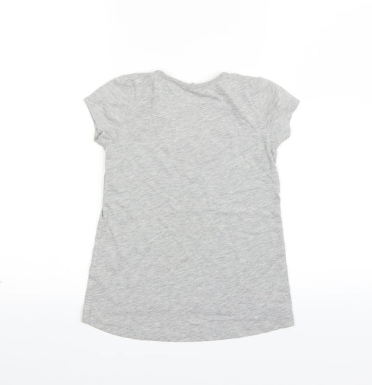 TU Girls Grey Basic T-Shirt Size 7 Years