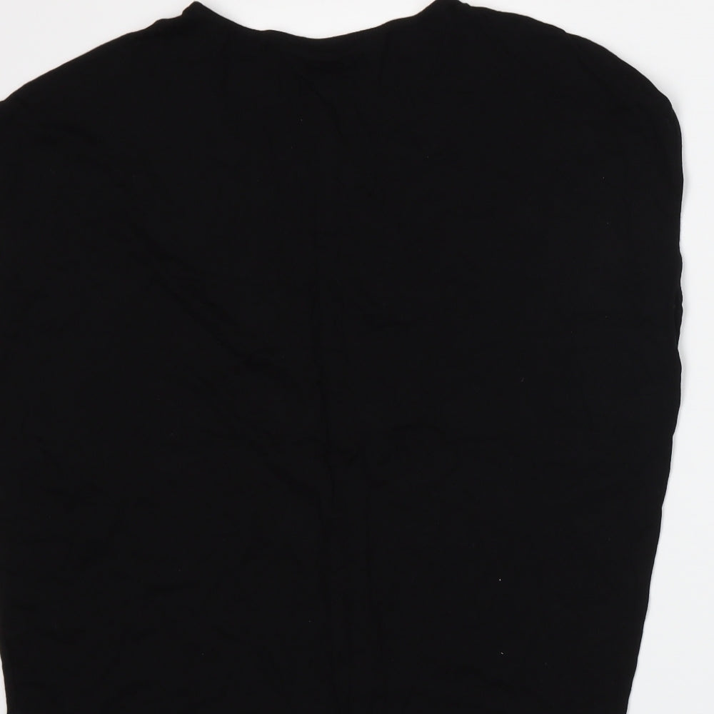 Womens UK Size 8 F&F Black Basic T-Shirt