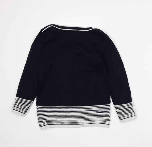Roman Womens Blue Pullover Jumper Size 10