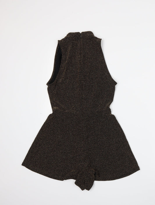 Topshop Womens Gold   Romper One-Piece Size 8