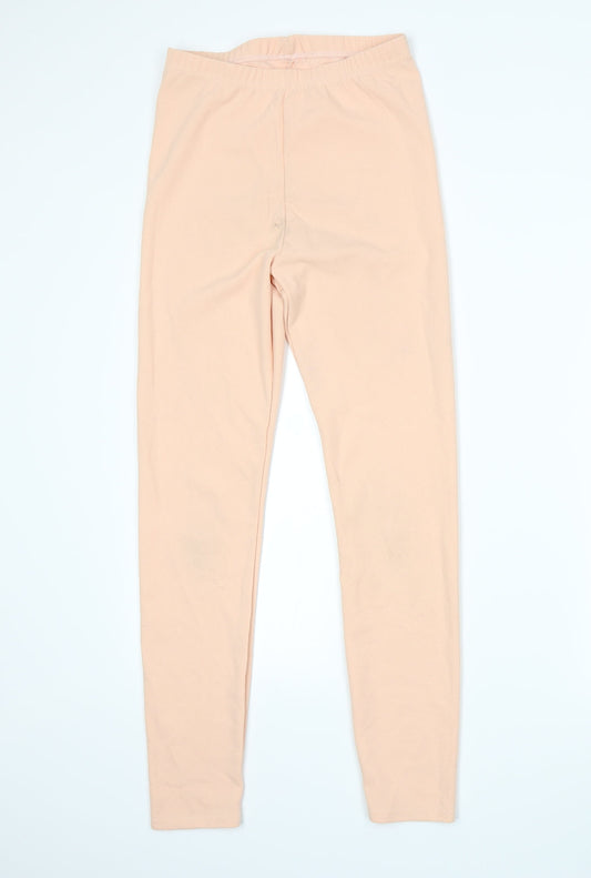 Womens UK Size M Preworn Regular Fit Pink Trousers
