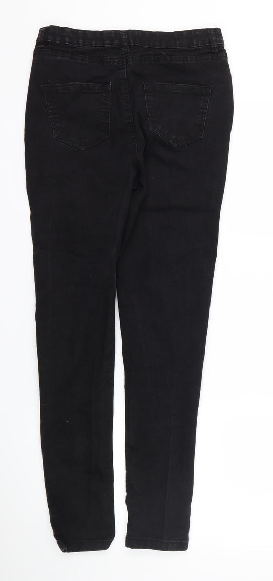 Womens UK Size 10 Studio Regular Fit Skinny Black Jeans