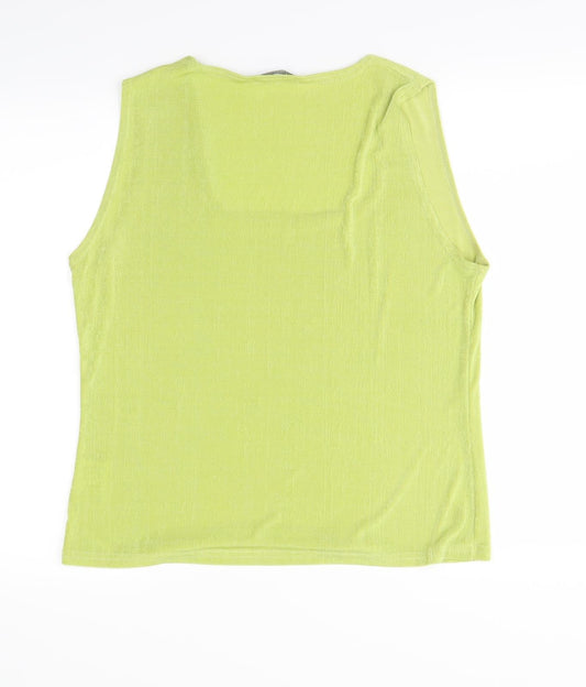 Reflections Womens Green Basic Tank Size 2XL