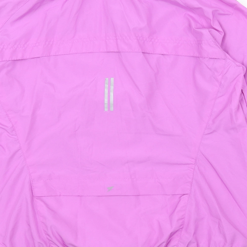 Brand and care label for Atmosphere women’s purple windbreaker jacket, size UK 12
