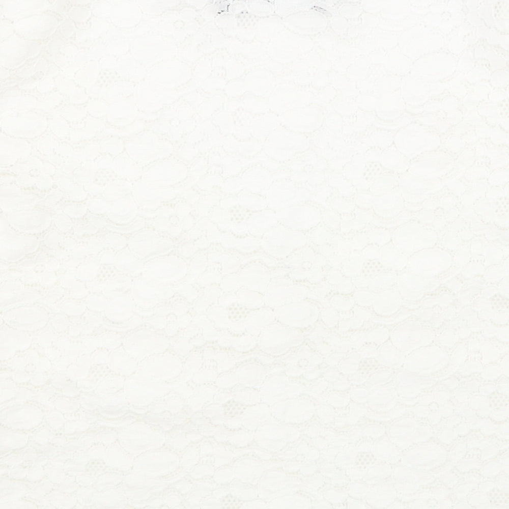 Womens UK Size S Zara White Basic T-Shirt