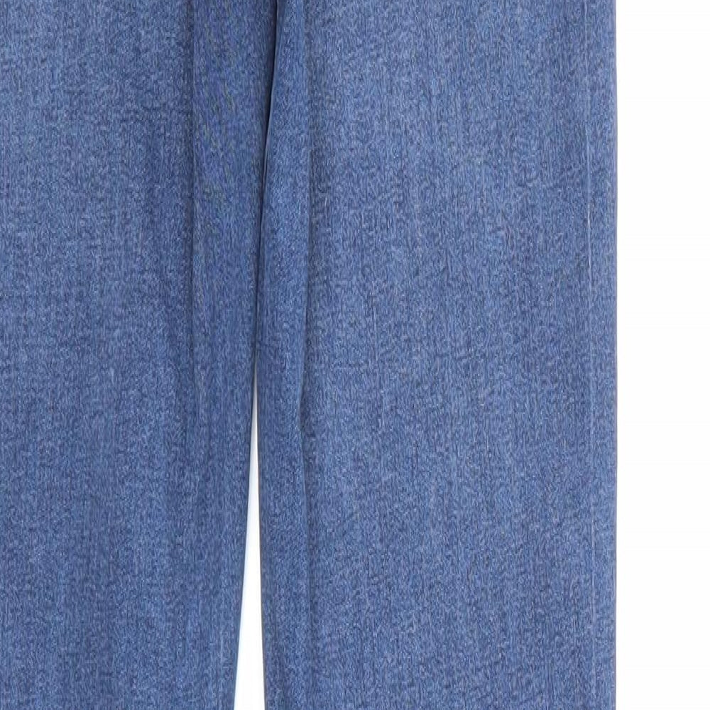 Brand and care label for Denim Co women’s blue denim skinny jeans, size UK 10, 28-inch leg
